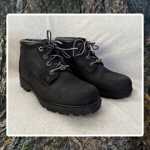 Timberland Black Ankle Boots Worker Hiking Low Lace Up Ankle Boots